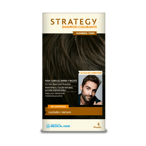 Shampoo Colorante 5 min Castaño Strategy 60 ml