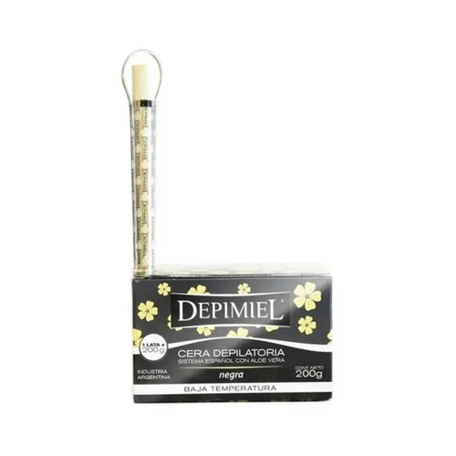 Cera Depilatoria Lata Negra Sistema Español Depimiel  200gr