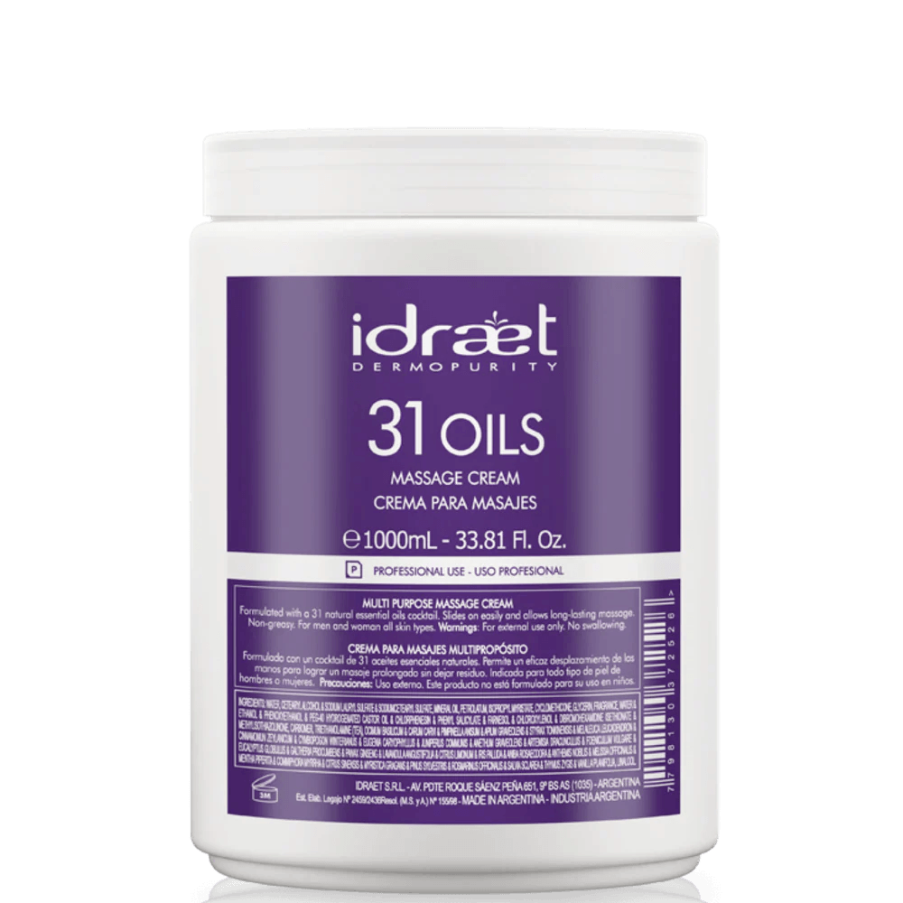 Crema 31 Oils Para Masajes Idraet 1000ml