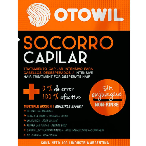 Tratamiento capilar intensivo Socorro capilar sachet Otowil 10 gr