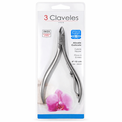 Alicate Cuticula Acero Inoxidable 10 cm 4″ 3 Claveles