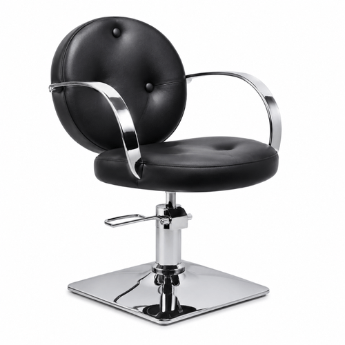 Sillon de Corte Brazo Cromado Color Negro Berliss