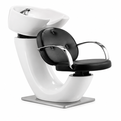 Lavacabezas Ceramica Color Blanco y Negro Berliss