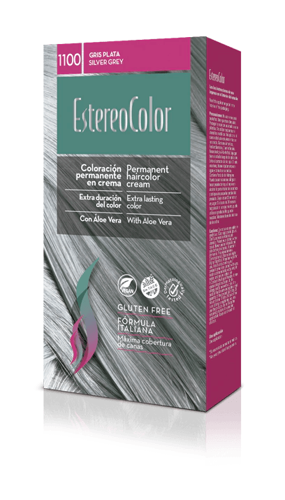 Kit Coloración Crema EstereoColor N°1100-Gris Plata