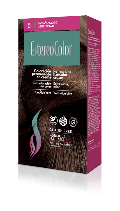 Kit Coloración Crema EstereoColor N°5-Castaño Claro