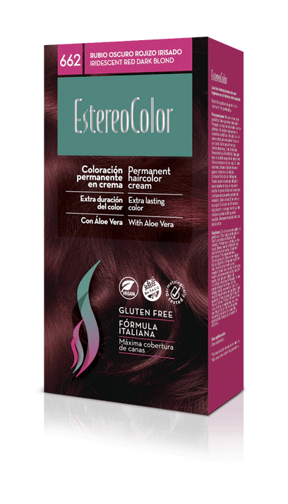 Kit Coloración Crema EstereoColor N°6.62- Rubio Oscuro Rojizo Irisado