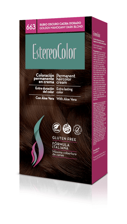 Kit Coloración Crema EstereoColor N°6.63- Rubio Oscuro Caoba Dorado