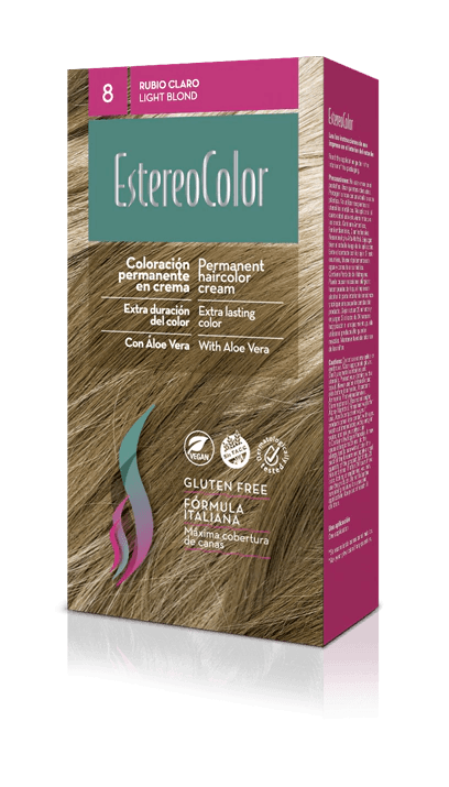 Kit Coloración Crema EstereoColor N°8-Rubio Claro