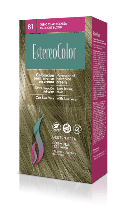 Kit Coloración Crema EstereoColor N°8.1- Rubio Claro Ceniza