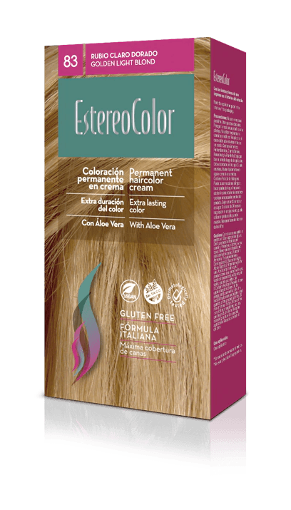 Kit Coloración Crema EstereoColor N°8.3- Rubio Claro Dorado