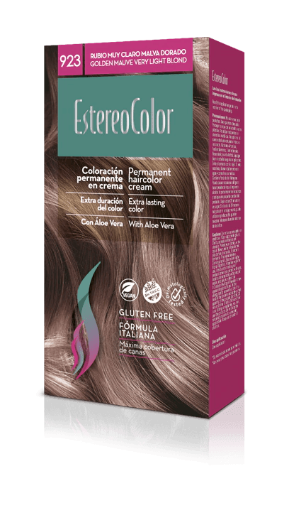 Kit Coloración Crema EstereoColor N°9.23-Rubio Muy Claro Malva Dorado