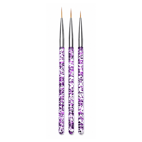 Set Pincel Liner Para Uñas con Mango Glitter