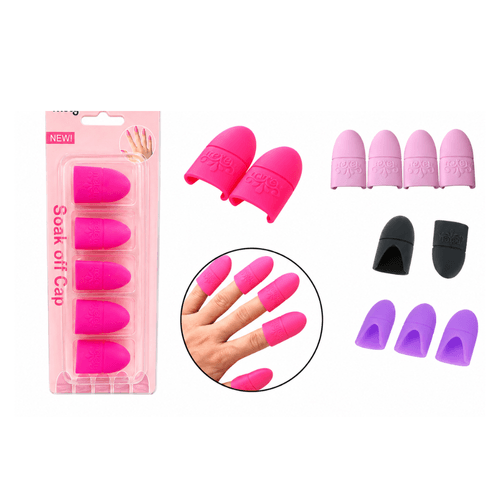 Capuchon de Silicona Para Retirar Esmalte Semi 5 Unidades