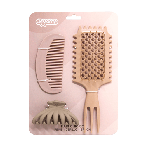 Kit Accesorios Cepillo / Peine / Broche Nude P880 Jessamy